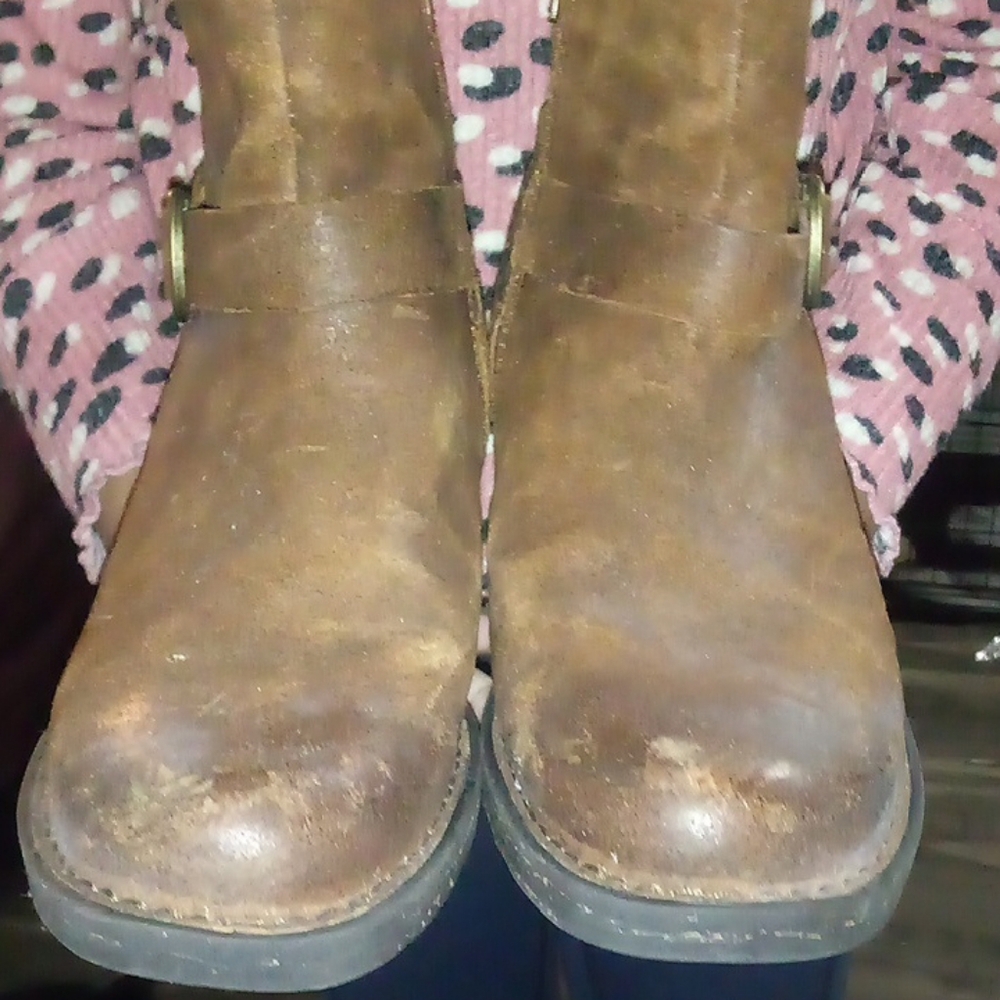 Born Kids Brown Leather Boots